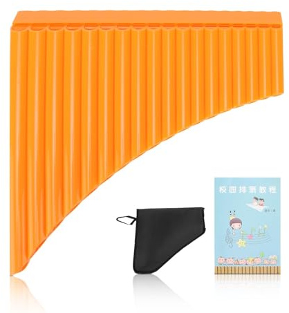 Pan Flute, C Key Pan 16/18 Pipes Easy Learn Woodwind Instruments Panpipe Music Woodwind Instrumentos Musicales Tradicionales Flauta de plástico con bolsa de mano Para Niños Adultos Principiantes