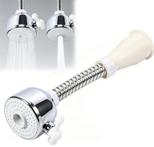 Tap Spray Head,360° Swivel Faucet Sprayer Attachment,Adjustable Water Saving Tap Hose Faucet Aerator Diffuser,Kitchen Sink Sprayer Replacement Attachment,Tap Faucet Spayer Adapter