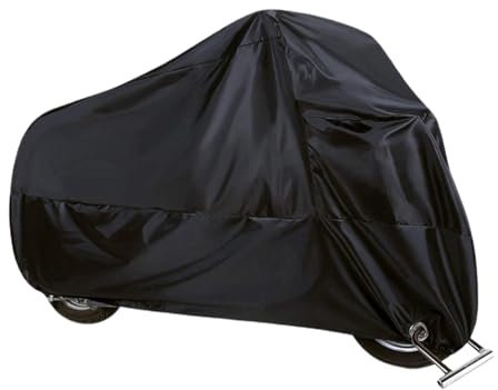 Telo Coprimoto, Telo Coprimoto Impermeabile per Esterno, Telo Moto da Esterno Interno, Telo Copri Moto, con Fori di Bloccaggio, Resistente a Polvere/Pioggia/Vento/Foglie/Anti UV, XXL
