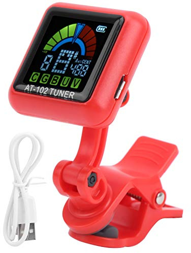 Accordeur de guitare à clipser, accordeur de guitare, accordeur Micro pour guitare acoustique, guitare électrique, guitare basse, mandoline, banjo (red)