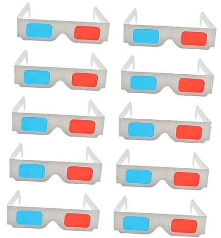 DOITOOL 50piezas Gafas Anaglifo De Cartón Gafas Papel Para Películas Anaglifo Para Cine
