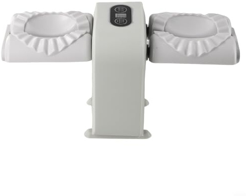 Jonikuper Macchina elettrica per ravioli, uno strumento indispensabile per gli amanti della cucina asiatica, macchina elettrica per ravioli, pressa automatica per gnocchi (grigio)