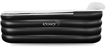 Cosy Aufblasbare Badewanne - Mit Komfortabler Rückenlehne - Faltbar und für den Innen- und Außeneinsatz geeignet - Äußerst solides und robustes PVC