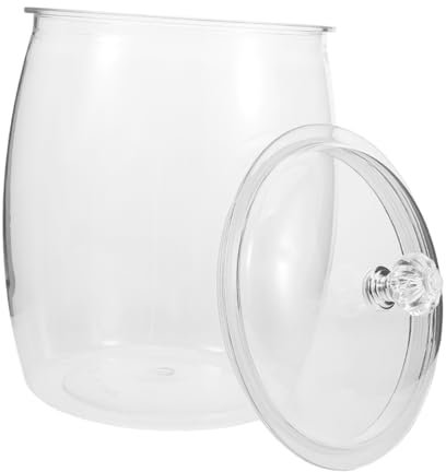 Hoement Bocal en Plastique avec Couvercle 6, 5 L Hermétique