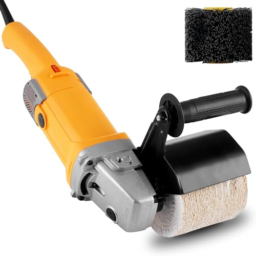 MXBAOHENG 3200W Electric Polishing Machine & Drum Sander for Wood & Metal | 8 Speed Adjustable Electric Burnishing Machine with Wire & Sisal Wheels for Wood & Stainless