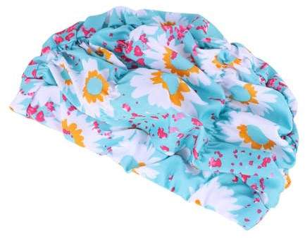 Toyvian Schwimmhaube Duschhauben Für Damen Bucket Hats Für Damen Material Baumwolle Schwimmbad Badekappe Bademütze Süße Badekappen Für Schwimmzubehör Mädchen Blau