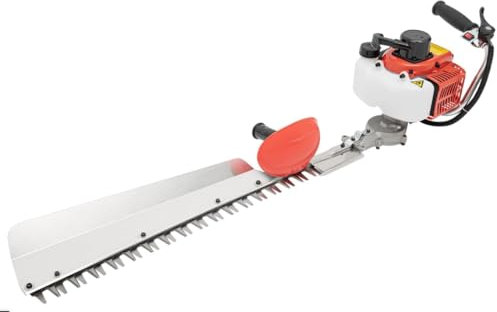 Gas Powered 22.5CC Hedge Trimmer - Single-Sided Blade, Air-Cooled 2-Stroke, 0.65KW Garden Bush Trimmer Tool with 27In Cutting Diameter and 7500r/Min