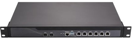 1U Rackmount Firewall Hardware, PFSense, OPNsense, VPN, Network Appliance, I7 13700T, RS48, 6 x 2.5GbE LAN, 2 x SFP+ 82599ES 10Gbe, COM, VGA, 32G RAM, 256G SSD