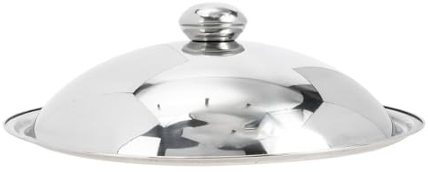 Toyvian Edelstahl Topfdeckel mit Griff 30cm Hitzebeständig Auslaufsicher für Kochtöpfe Wok Zubehör