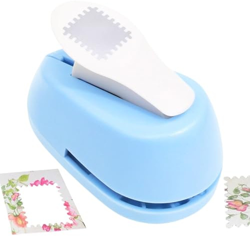 Perforatrice quadrata, punzonatrice per francobolli, punzonatrice per tab punch, punzonatrice per etichette fai da te, etichette fai da te, scrapbooking, quadrato 8 x 5,4 x 5 cm