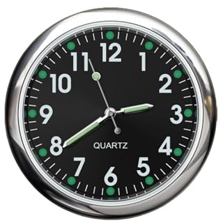 kesurpae Reloj electrónico de tablero para coches, bicicletas, motocicletas y oficinas. Mini reloj de resistencia para coche, bicicleta, motocicleta y oficina, negro