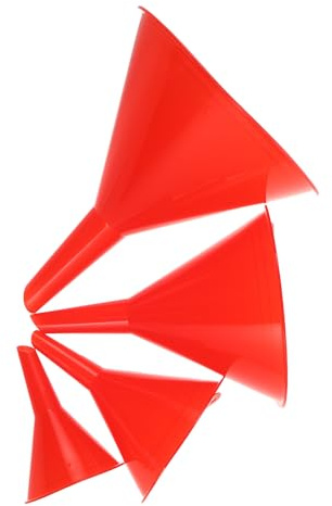 MAGICLULU Set di 4 Imbuti per Olio a Bocca Larga in Plastica Resistente, Imbuto per Auto e Motociclette, Rifornimento senza Perdite per Manutenzione Automobilistica
