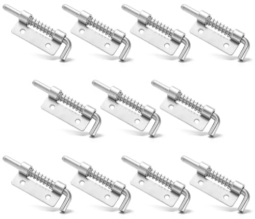 10 Loquet a Ressort, Inoxydable Verrou Portail Résistant à la Rouille | Utilisation Polyvalente, Installation Facile Targette de Porte, Résistant aux Intempéries et Durable Verrou