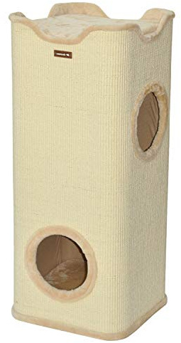 nanook Kratztonne Kratzbaum Square, XXL Höhe 100 cm, robust und stabil - beige