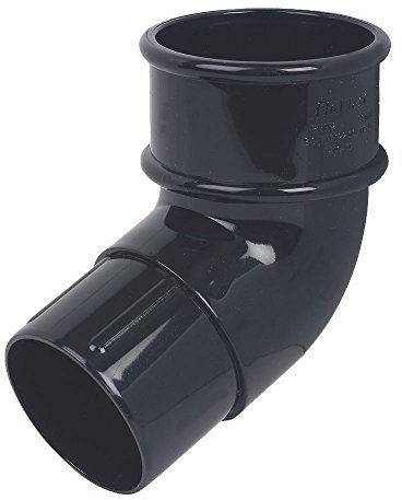 Floplast (50mm Offset Bend) (Black) 50mm Downpipes & 76mm Miniflo Guttering for shed, Porch, Conservatory, Out Building, etc Full Range Black NOT for Standard House guttering - Smaller