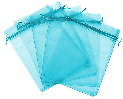 Boshen Organza-Geschenkbeutel, transparent, Netzstoff, für Schmuck, Hochzeit, Party, Weihnachten, 7,6 x 10,2 x 15,2 cm, 12,7 x 17,8 cm, 100 Stück