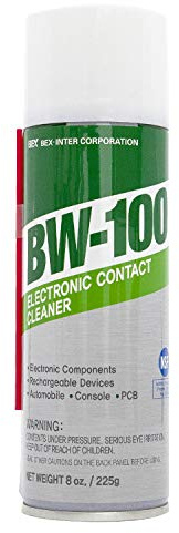 BW-100 Non-Flammable Electronic Contact Cleaner Aerosol Spray- Safely Cleans Joycons, Computers, PCB and More - Removes dust, Dirt and contaminants on Contacts - Quick Dry|8oz/225g |