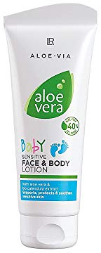 LR Aloe Via Serie - Crema corporal y facial con aloe vera para bebé, 100 ml