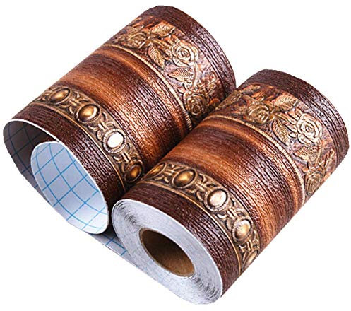 Meboom Tapetenbordre mit Blumenmuster, selbstklebend, wasserfest, 3D-Muster, abnehmbar, 10 cm x 5 m