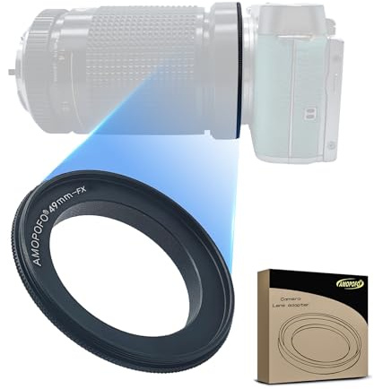49mm-FX Retroadapter/49 to FX Makro Umkehrring Ring,Kompatibilität für FX Bajonett Kamera X-A20 X-A10 X-A3 X-A2 X-A1 X-T2,zum umgekehrten Anschrauben eines Objektivs für Makroaufnahmen