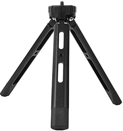 Entatial Treppiede da Tavolo in Lega di Alluminio Mini treppiede da Tavolo Regolabile da 1/4 '' Viti per Telefono Cellulare con Fotocamera SLR Mirrorless