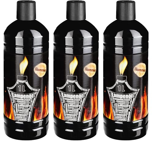 Lampenoel Lampenöl Petroleum Lampe Garten Oel Fackeln Fackel Laterne Öl Innen Camping 1-24 Liter Flasche Outdoor Oil Öllampe flüssig Gartenfackeln Flameup, Menge:3 L