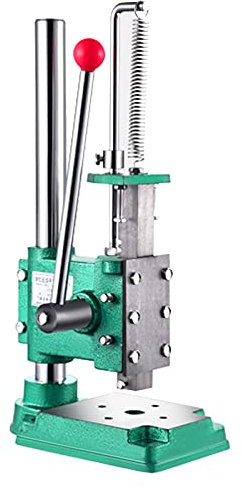 YAOYAOO Pressa Idraulica da Banco, Pressa Manuale Punzonatrice Torchietto Punzone con Mandrino per Fori Goffratura Tacca in Pelle Alluminio Plastica Legno, Pressione mas: 160kg/320kg