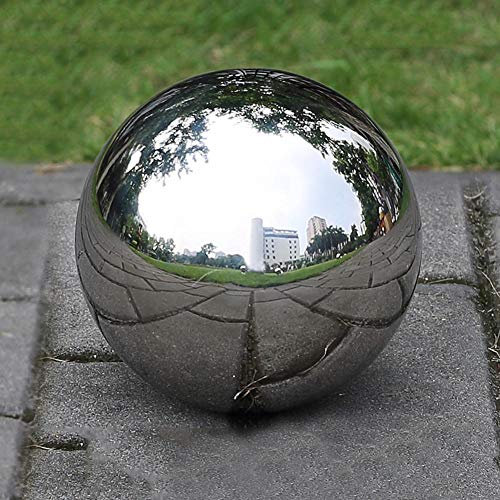 YIWOYI Edelstahl Gazing Kugeln, Hochglanzkugel Spiegel Hohlkugel für Haus Garten Dekoration Zubehör Ornament (120 mm)