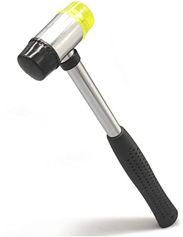Rubber Hammer,KAIHAOWIN 25mm Small Rubber Mallet,Soft Mallet Hammer with Ergonomic Shaped Anti-Slip Handle for Jewelry Leather Crafts Woodworking