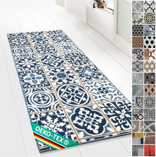 Floordirekt Swansea - Alfombra de pasillo para cocina, pasillo y salón, alfombra fina, antideslizante y antiestática, alfombra de pasillo (80 x 200 cm)