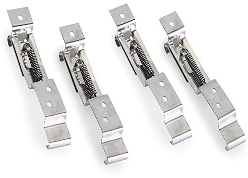 FAMKIT Nummernschildhalter-Clips für Anhänger, Edelstahl, federbelasteter Stahl, für LKW, Sattelanhänger, Auto, 4 Stück