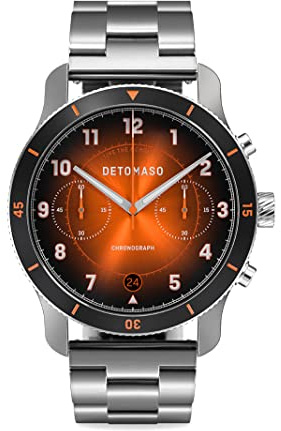 DeTomaso Venture Chronograph Limited Edition Black ORANGE - Stainless Steel S