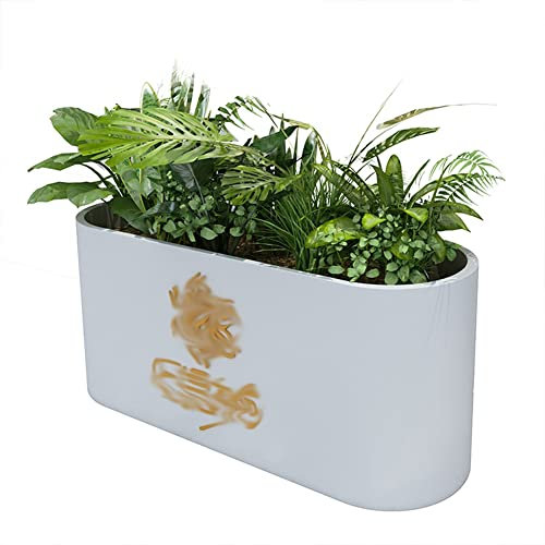 Fioriera per Giardino Rettangolare, Fioriere da Giardino Contenitori per La Coltivazione della Fioriera Fioriera da Esterno in Ferro Battuto Hotel, Strada Interna, Commerciale