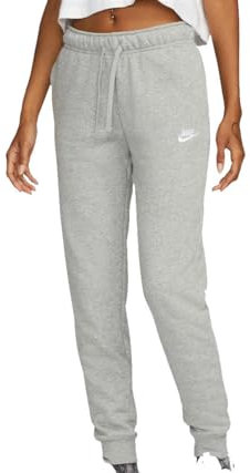 Nike Damen Nsw Club Hose, Dk Grey Heather/White, XL EU