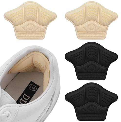 Molain Inserti per scarpe 2 paia di cuscinetti per talloni alti protezioni per tazze vesciche impugnature cuscini per guardia adesivi riparazioni posteriori fodere allentate piedi e piedi prevenire