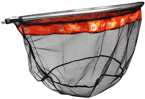MATT HAYES ADVENTURE - Landing Net Match Head Aluminium Frame (55cm x 45cm x 30cm) Fish Safe Black 3mm Mesh [10-LNORANGE]
