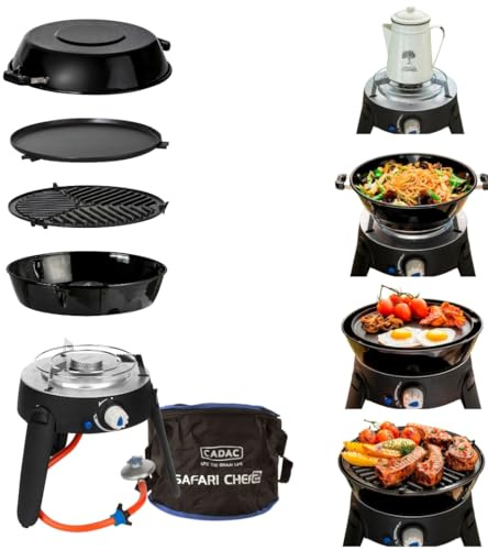 CADAC Safari Chef 30 LP 28-37 mBar - Barbecue acier - aluminium - plastique - gaz - Noir - Grill de camping