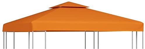 BULANED Pavillon-Ersatzdach, Pavillon Ersatzdach, Faltpavillon Dach, Gartenpavillon Dach, Ersatzdächer Für Pavillons, 310 g/m² Orange 3x3 m