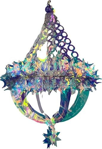 Araña - Decoración Del Techo - Colores Metálicos Arco Iris - Colgante Fiesta Fiesta - 68 x 35 cm - 6 Piezas