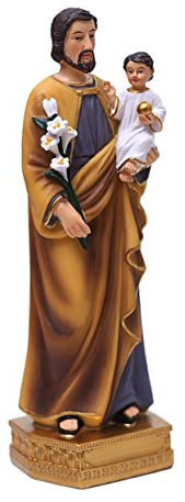 Abaodam Harzornament Heiliger St Dekor Kirchendekor Kirchenstatue Schmuck Für Zuhause Handwerkskunst Harzmaterialien Mehrstufige Färbung Visuellen Effekt Wohnungen Geschäfte Kirchen Büros