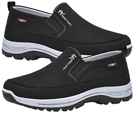 Fulenyi Zapatos Ortopédicos para Hombres | Zapatos Ligeros Sin Cordones para Hombre, Zapatillas Transpirables para Deportes Al Aire Libre, Senderismo, Caminar