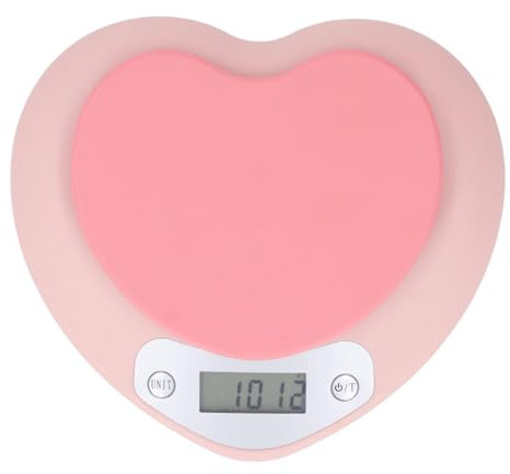 Balance de Cuisine Numérique de Précision 1g, 5kg, Balance Alimentaire Domestique en Forme de Petit Cœur, Rechargeable pour la Cuisson et la Cuisson