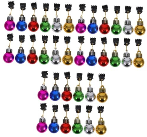 LIFKOME 36stücke Weihnachts-bartkugeln Mit Clips Bunte Glänzende Gesichtsbehaarung Ornamente Für Für Festliche Anlässe Und Cosplay-dekoration Für Weihnachtsfeiern Geburtstage Und