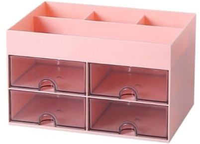 Schreibtisch Organizer Schreibtisch Zubehör Schreibtisch-Organizer Mit 4 Schubladen, Schreibtisch-Stifthalter, Aufbewahrung Von Bürobedarf, Schreibtischzubehör Büro Organizer Bürobedarf ( Color : Rosa