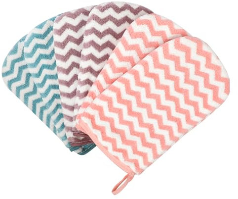 PHOGARY 6 Pack Waschlappen Set Waschhandschuhe Frottee, 20x13cm Korallenfleece Waschlappen Weicher Gesichtshandschuh für Gesicht Körper, Wiederverwendbare Make-up-Entferner-Handschuhe