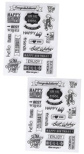 SEWACC 8stücke Transparente Silikonstempel Multifunktionale Stempel Für Scrapbooking Fotoalben Notizbücher Und Karten Wiederverwendbar Und Selbsthaftend