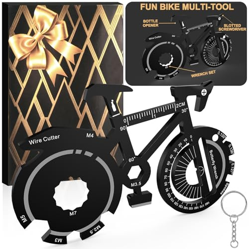 Men Gift Ideas Bike Style - Fun Birthday Gifts for Him Keyring EDC Multitool, Cool Gadget Fathers Day Dad Gifts, Unique Valentines Stocking Fillers Anniversary Just Because Gift for Boyfriend Husband