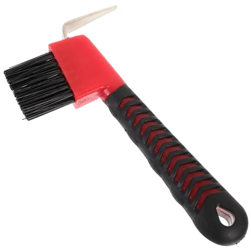 Parliky 3pcs Tool for Horses Hoof Pick Curry Comb Brush Horse Grooming Tools Hoof Brush for Random Color