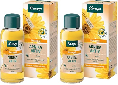 Kneipp Massageöl Arnika Aktiv - Wärmende & reaktivierende Pflege - vegan - 100ml (Packung mit 2)