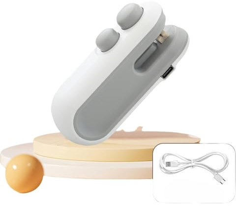 QVVFRED Pince Sachet Alimentaire Machine D'Étanchéité des Collations Sac d'emballage De Scellant Frais Laminator La Plastificatrice Portable Mini Clip D'Étanchéité-Ivoire